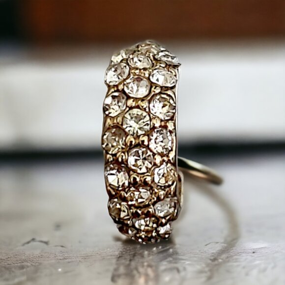 NORDSTROM Pave Crystal Hoop Earrings - Picture 4 of 5